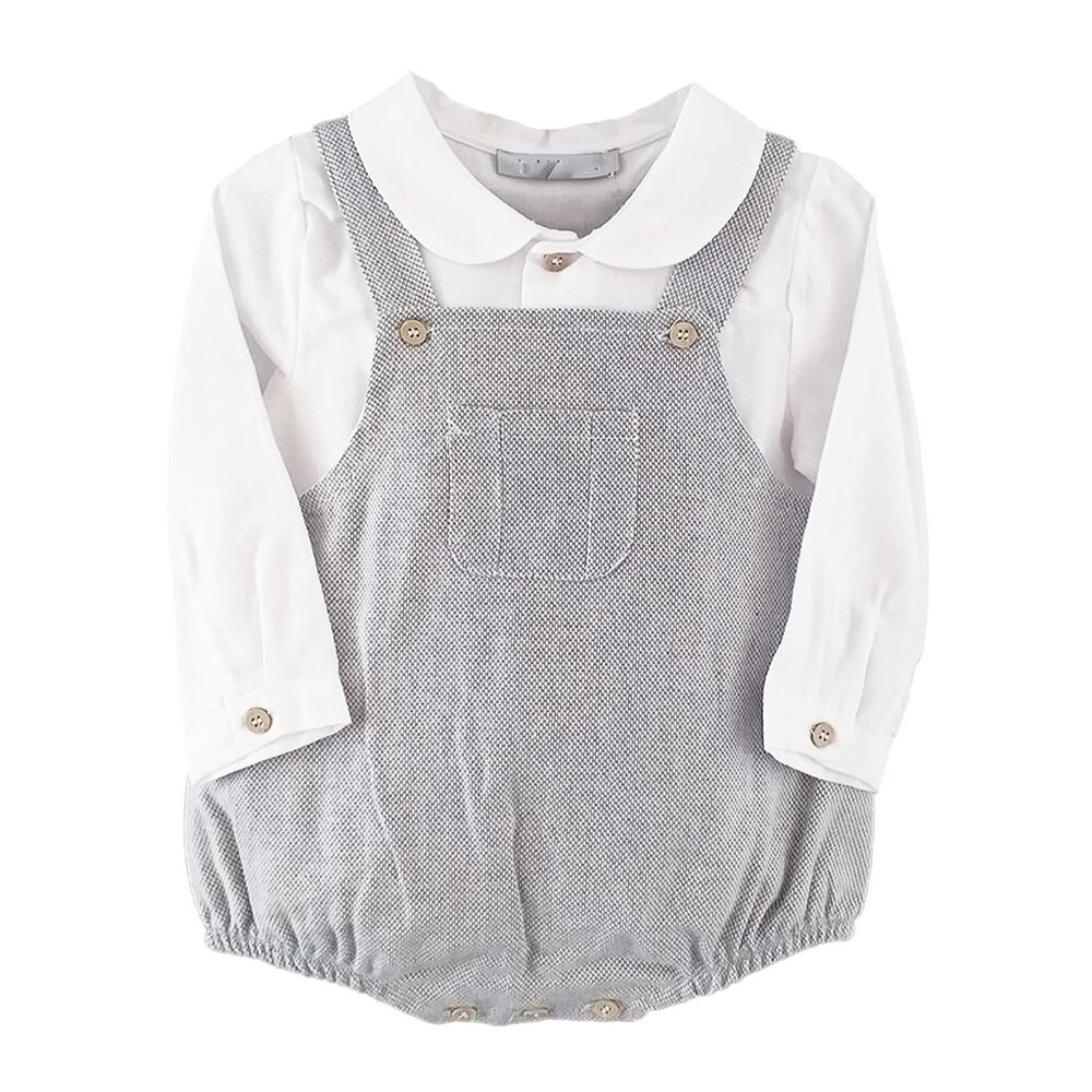 Babidu Galicia Creeper Romper with Shirt Set - Indigo Blue - NEW